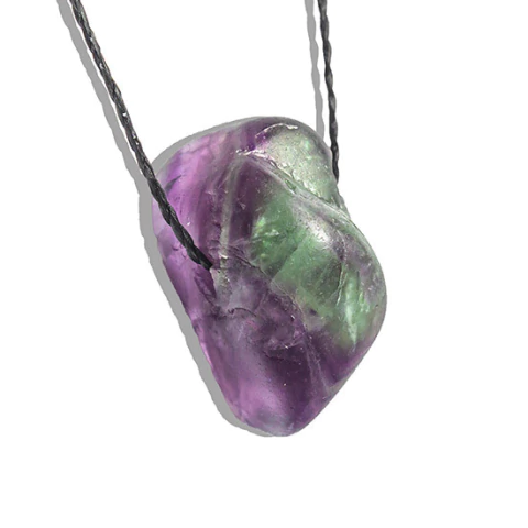 01 Fluorita Multicor Pedra Rolada Furo Central Artesanato