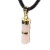 Colar Figa Pedra Quartzo Rosa Natural Montagem Dourado na internet