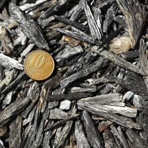 1 kg Cascalho Cianita Preta Pequeno Bruto Natural Orgonite