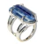 Anel Cianita Azul Montagem Garra Prata 950 20 a 30mm - Distribuidora CristaisdeCurvelo