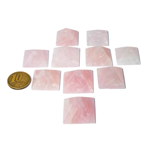 10 Piramide Quartzo Rosa Medida Baseada Quéops Reff MP1808