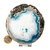 01 Chapa de Ágata Azul Pedra Natural 13 a 15cm C/Base Tipo C
