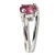 Anel Turmalina Rosa Cabochão Facetado Ajustável Prata 950 - Distribuidora CristaisdeCurvelo
