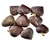 05 Pingente Coração Bronzita Pedra Natural Prateado Atacado