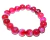 Pulseira Bolinha Pedra Agata Rosa Rolada Fio Silicone PB7197