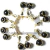 05 Brinco Bolinha Na Cesta Ônix Preto Tarraxa Dourado Atacado - buy online