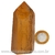 Ponta Jaspe Amarelo Natural Gerador Sextavado Cod 132738