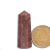 01 Mini Pontinha Quartzo Vermelho Pedra Extra Natural 20 a 35mm - comprar online