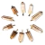 10 Pingente Pontinha Pedra Fume Natural Pino e Presilha Dourado Atacado - comprar online