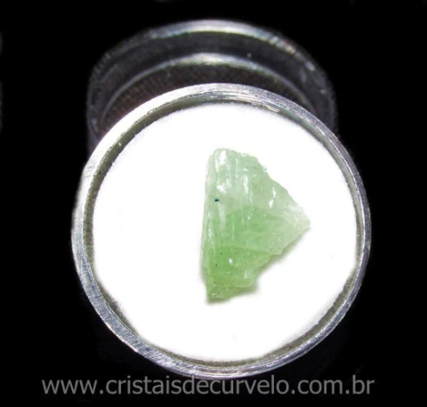 Espodumena Verde Fonte Litio Pedra Natural No Estojo 115675