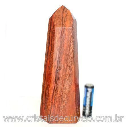 Ponta Jaspe Rajado Lapidado Gerador Pedra Natural Cod 125992