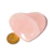 05 Coração Pedra Quartzo Rosa Natural 4.7 a 6.5cm Atacado - Distribuidora CristaisdeCurvelo