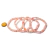 Pulseira Bolinha Pedra Quartzo Rosa Natural 6mm - loja online