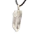 Colar Ponta De Cristal Natural Presilha e Pino Prateado 40mm - comprar online