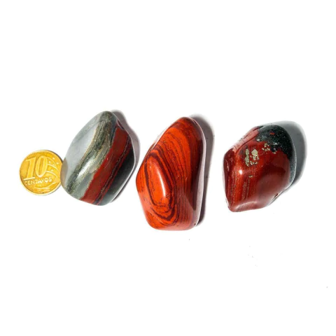 03 Jaspe Sanguíneo Rolado Natural Pedra G 30 a 45mm Tipo B