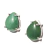 Brinco Topinho Pedra Quartzo Verde Natural Gota Prata 950 on internet