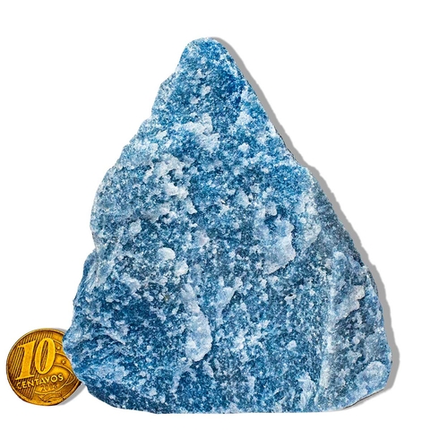 01 Quartzo Azul Pedra Pé Serrado 7 a 12cm 200 a 300g Tipo B
