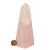 Obelisco Quartzo Rosa Lapidado 400 a 500g 14 a 16cm Classe B - Distribuidora CristaisdeCurvelo