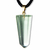 Colar Pontinha Obsidiana Verde Montagem Pino Dourado 30mm