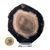 01 Chapa de Ágata Preta Natural 12,8cm 168g C/Base Tipo A