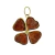 10 Pingente Trevo 4 Folhas Quartzo Cereja Pedra Natural Dourado - comprar online