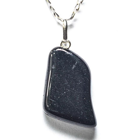 10 Pingente Pedrinha Turmalina Preta Rolado Montagem Pino Prata 950 Atacado