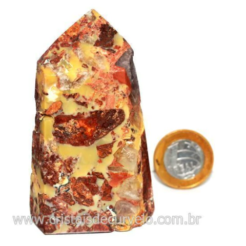 Ponta Quartzo Jiboia Lapidado Gerador Sextavado Cod 124189