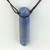 Colar Difusor Aromaterapia Pedra Quartzo Azul Ranhura Ponta