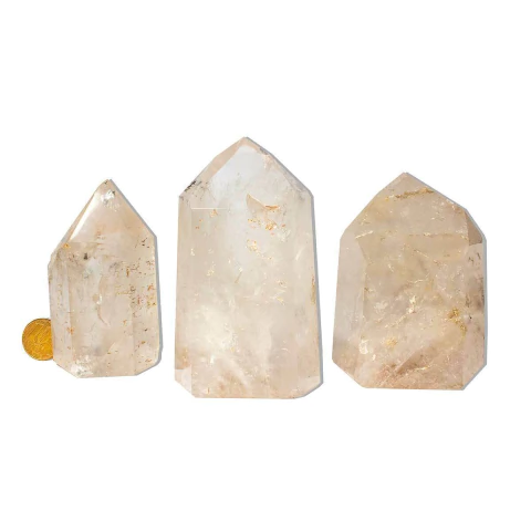 01 Kg Ponta Cristal Lapidado Natural 200 a 600g Classe C Atacado