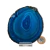 01 Chapa de Ágata Azul Pedra Natural 11 a 13cm C/Base Tipo A