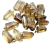 05 Pingente Pontinha Pedra Fume Natural Pino e Presilha Dourado Atacado
