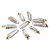 03 Pingente Pontinha Pedra Cristal Presilha e Pino Dourado Atacado - buy online