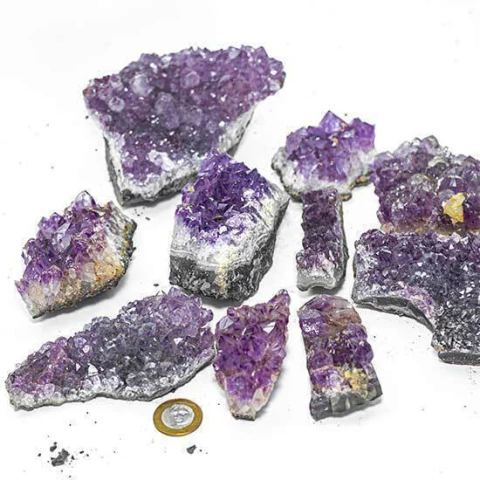 5 kg Drusa De Ametista Classe B Tamanho 4 a 20cm 30 a 1000g Natural