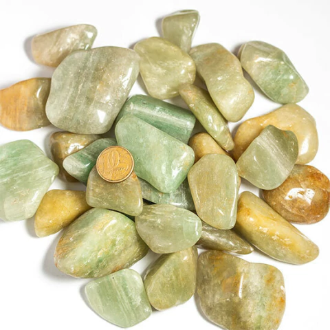 5 kg Ônix Verde Rolado Pedra Natural G 30 a 45mm Tipo B