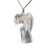 01 Pingente Nlux Anjo Cristal Hialino Pino Prata 950 - Distribuidora CristaisdeCurvelo