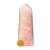 Ponta Quartzo Rosa Pedra Natural 13 a 14cm média 430g Tipo B