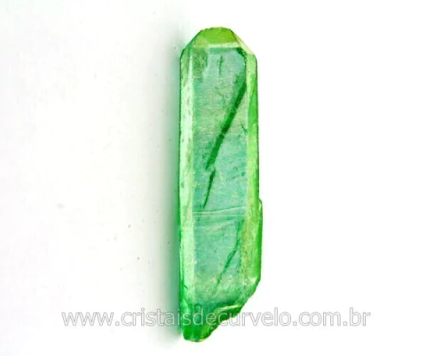 Ponta Crystal Aura Apple ou Maça Verde Pedra Bruta AA3496