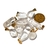 10 Pingente Pedrinha Quartzo Cristal Rolado Dourado Atacado