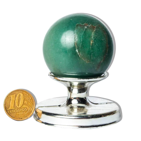 01 Esfera Quartzo Verde Natural 4 a 6cm 100 a 200g Tipo B