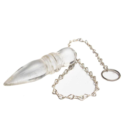 Pêndulo Pedra Quartzo Hialino Natural Lapidação Egípcio