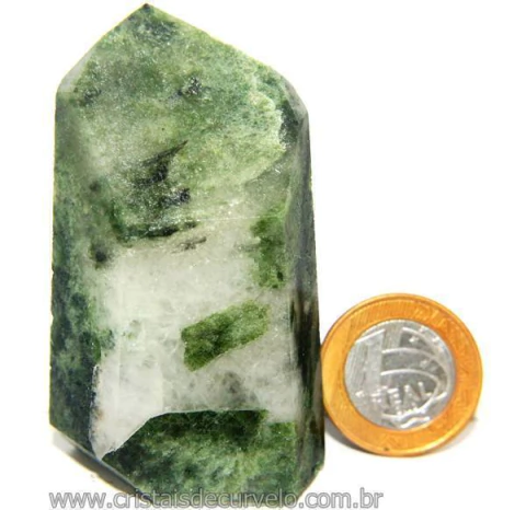 Ponta Epidoto Verde Na Matriz Ideal Para Coleção Cod 108654