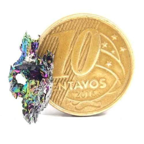 Sílicio Arco-Íris Amostra Natural no Estojo Para Colecionar