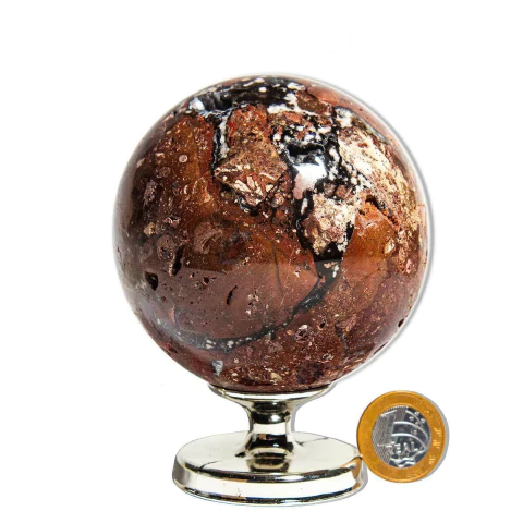 Esfera Calcedônia Mosaico Pedra Natural cod 119097