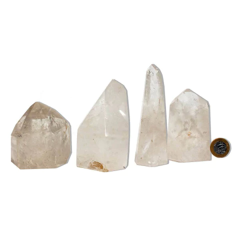 01 Kg Ponta Cristal Lapidado 350g a 2Kg Classe B Atacado (Compra Mínima 2kg)