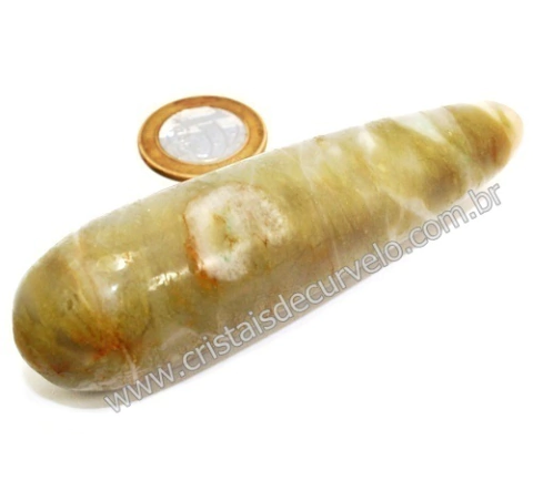 Massageador Roliço Jade Verde Pedra Terapeutica Cod 123781