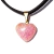 05 Pingentes Mini Coração Amazonita Pink Pedra Natural Dourado Atacado