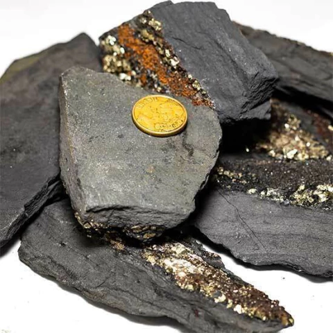 5 kg Shungite Pacote Pedra Bruta Grande Pra Lapidar Atacado