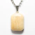 Colar Mini Feldspato Retangular 20mm Liso Natural Prateado