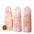 Ponta Quartzo Rosa Pedra Natural 9 a 10cm Média 160g Tipo B - Distribuidora CristaisdeCurvelo