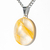 Colar Cabochão Hematoide Amarelo Pedra Natural Pino Prateado